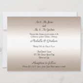 シルバーエレガ人気があるントウェディング招待状 招待状 (裏面)