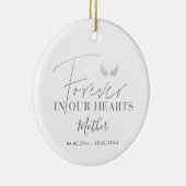 シルバーエンジェルウィングス記念クリスマスツリー セラミックオーナメント (右)