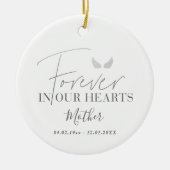 シルバーエンジェルウィングス記念クリスマスツリー セラミックオーナメント (正面)