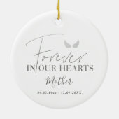 シルバーエンジェルウィングス記念クリスマスツリー セラミックオーナメント (裏面)