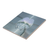 シルバーエンジェル包まれたウイングスのまわりにアハート タイル (側面)