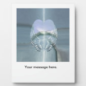 シルバーエンジェル包まれたウイングスのまわりにアハート フォトプラーク (正面)