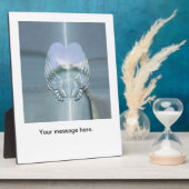 シルバーエンジェル包まれたウイングスのまわりにアハート フォトプラーク (側面)