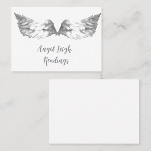 シルバーエンジェル、スピリチュアル、霊気、名刺 名刺 (正面/裏面)