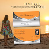 シルバーオスタイリッシュレンジとフォトスパークルダイヤモンド 名刺