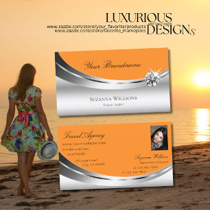 シルバーオスタイリッシュレンジとフォトスパークルダイヤモンド 名刺