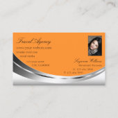 シルバーオスタイリッシュレンジとフォトスパークルダイヤモンド 名刺 (裏面)