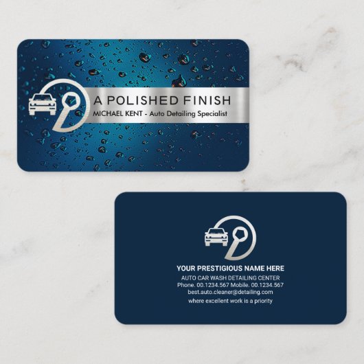 シルバーオストライプンクリスタルブルーウォーターズディテーター 名刺 (正面/裏面)