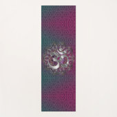 シルバーオムヘキサゴナルマンダラ ヨガマット (正面)