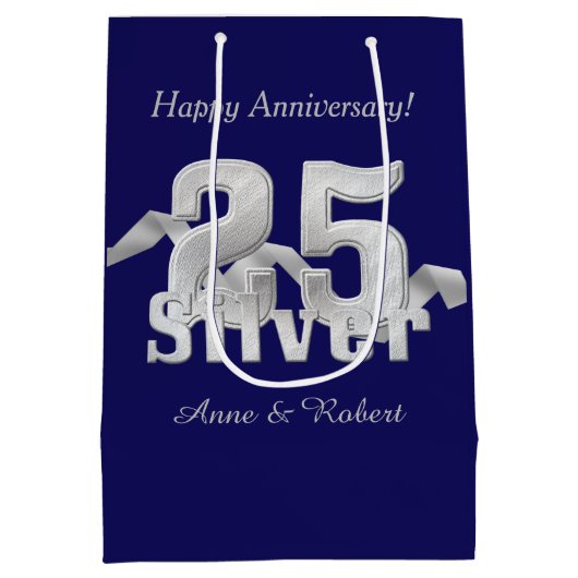 シルバーオンブルー25周年記念ミディアム抱き枕 ミディアムペーパーバッグ (裏面)