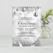シルバーオーナメントス企業のクリスホリデーパーティー 招待状 (スタンド正面)