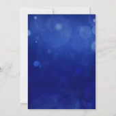 シルバーオーナメントブルー《写真》ぼけ味クリスマスパーティー 招待状 (裏面)