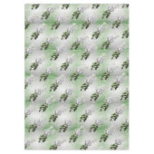 シルバーオーナメントホワイトリボンクリスマステーブルクロス テーブルクロス (正面)