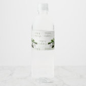 シルバーオーナメントホワイトリボンクリスマス ペットボトルラベル (正面)