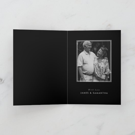 シルバーオーナメント結婚25周年感謝してい カード (内部)