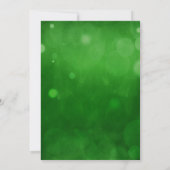 シルバーオーナメント グリーンボケ クリスマスパーティー 招待状 (裏面)