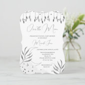 シルバーオーバーザムーンベビーモダンシャワー招待状 (スタンド正面)