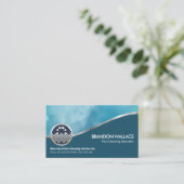 シルバーカスタイリッシューブブルーウォーターズプール 名刺 (スタンド正面)