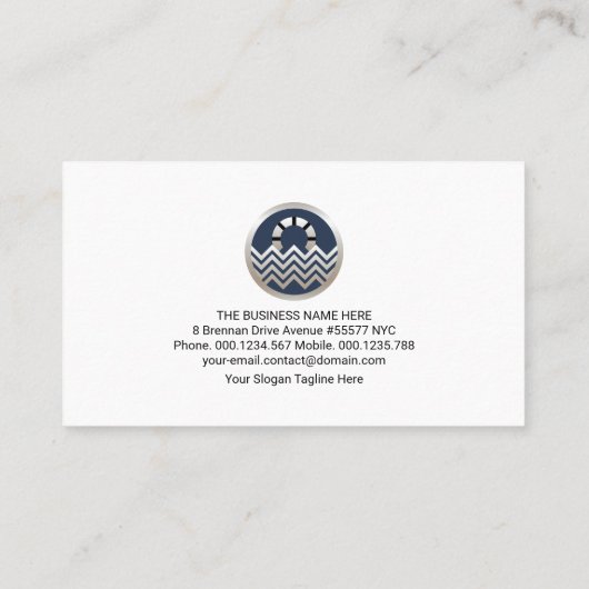 シルバーカスタイリッシューブブルーウォーターズプール 名刺 (裏面)