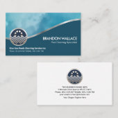シルバーカスタイリッシューブブルーウォーターズプール 名刺 (正面/裏面)