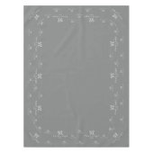 シルバーカスタムビジネスのロゴトレードショーの表示 テーブルクロス (正面)