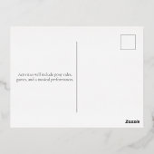 シルバーカタツフレビットエクスエレガントトリア 箔招待状ポストカード (裏面)