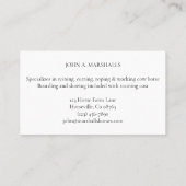 シルバーカタツフレビットエレガントエクスモノグラムのトラン 名刺 (裏面)