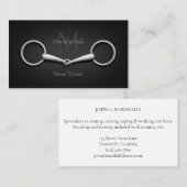 シルバーカタツフレビットエレガントエクスモノグラムのトラン 名刺 (正面/裏面)