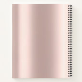 シルバーカッコいいグリッタードリップバラ金ゴールドカップケーキ ノートブック (裏面)