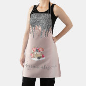 シルバーカッコいいグリッタードリップバラ金ゴールドパンケーキ エプロン (インサイチュ)