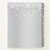 シルバーカップケーキグリッタードリップベーカリーシェフペストリー ノートブック (裏面)