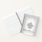 シルバーカップケーキグリッタードリップベーカリーシェフペストリー ノートブック (内部)