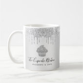 シルバーカップケーキベーカリーペストリーシェフグリッタードリップ コーヒーマグカップ (左)