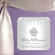 シルバーカップケーキベーカリーペストリーシェフグリッタードリップ