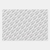 シルバーカップル婚約結婚と記念日 ラッピングペーパーシート (正面2)