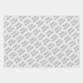 シルバーカップル婚約結婚と記念日 ラッピングペーパーシート (正面)