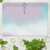 シルバーカドゥセウス医療シンボルマザーパールデコール キッチンタオル (折り畳み)