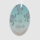 シルバーカメ | Melle Kalikimaka |家族の写真 オーナメント (正面)