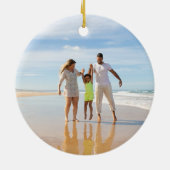 シルバーカメ | Melle Kalikimaka |家族の写真 セラミックオーナメント (裏面)