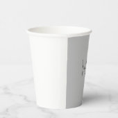 シルバーカラーエレガントグレー書道台本の名前 紙コップ