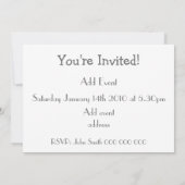 シルバーカラースターエニー大事な行事 招待状 (裏面)