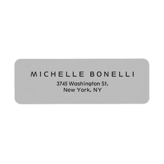 シルバーカラープロフェッショナル差出人住所ラベル ラベル (正面)