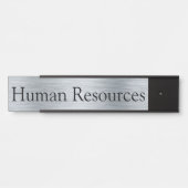 シルバーカラー人事オフィスのドアサイン サインプレート (正面)