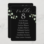 シルバーカリグラフィーブラック席次表カード 招待状 (正面/裏面)