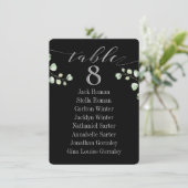 シルバーカリグラフィーブラック席次表カード 招待状 (スタンド正面)