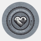 シルバーカリフォルニアパスポート ラウンドシール (正面)