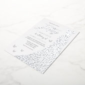 シルバーガウン50th誕生日パーティー 箔招待状 (回転した状態)