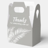 シルバーガベルのホワイトパームパーティーフェイバーボックス フェイバーボックス (オープン)