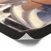 シルバーガーゴイル・オブ・ノートルダムプリント ポスター (角)