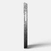 シルバーガーリーグリッターブラックグラデーションパーソナライズされた Case-Mate iPhoneケース (裏面 / 左)